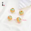 Cuentas Tradicionales de Esmalte Cloisonné, Cuentas Redondas, Cuentas Separadoras, Accesorios para Joyería DIY, Cuentas para Pulseras, Accesorios, Nuevo Estilo Chino