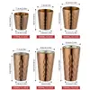Copo de Água de Aço Inoxidável 304, Camada Dupla, Estilo Coreano, Grande Capacidade, Copo Portátil, Copo de Café Doméstico, Copo para Bebidas Geladas, Copo com Padrão Martelado Transfronteiriço