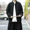 Fleece Doble Cara Polar Otoño e Invierno Nuevo Tendencia para Hombre Ligero Suave Nuevo Retro Chino Botón Traje Tang Hanfu