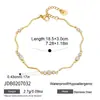 Pulseira de Aço Inoxidável Estilo Europeu Luxo Leve Nicho Banhada Cor Dourada 18K Pulseira de Corrente com Elo de Haste Ondulada Colorfast para Mulheres Atacado