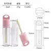 Fábrica de Origen Mini Empaque de Brillo de Labios Rosa Tubo de Brillo de Labios Tubo Transparente Empaque de Brillo de Labios para Maquillaje Material de Empaque Cosmético