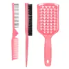 Set de Peines de Estilo para el Hogar Peine con Masaje y Calados Peine para el Cabello Peine Plegable Conveniente Peine Alisador de Cabello Set de Tres Piezas