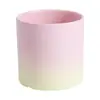 Vaso de Cerâmica Verde Degradê Criativo para Artesanato Queima Simples Flor de Cerâmica Respirável Absorvente de Água Argila Grossa com Prato para Plantio de Flores em Vasos