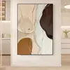 Pintura Decorativa Color Crema para Sala de Estar, Arte de Pared Abstracto, Mural de Pared de Fondo para Hotel y Apartamento, Mural para Vestíbulo Principal