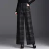 Calça Retta Quente Versátil para o Trabalho, Novo Estilo Outono 2026 para Mulheres, Calça Casual Grossa Elegante de Cintura Alta Emagrecedora
