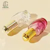 Fábrica de origen botella de sérum de 30 ml tipo gotero con pulsador, botella gotero de fondo grueso, botella dispensadora cosmética, envases de vidrio al por mayor
