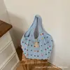 Bolsa de Ombro Estilo Preguiçoso para Ir ao Trabalho na Beira-Mar para Mulheres, Bolsa de Palha para Férias para Mulheres, Bolsa Tote Casual Grande Capacidade de Verão, Bolsa de Ombro