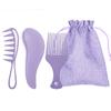Juego de tres piezas para masaje capilar de paja de trigo Shangshi Cepillo de masaje Masajeador de cuero cabelludo Peine de púas Peinado para cabeza de aceite Peine de masaje de dientes grandes