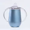 Criativa 12oz Aço Inoxidável 304 Alça Binaural Casca de Ovo Caneca de Escritório Portátil Caneca Térmica Atacado Transfronteiriço