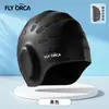 Gorro de natación de silicona para adultos, protector de oídos, color liso, cómodo y no restrictivo, unisex, tamaño grande, elegante, personalizable con logo