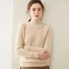 Suéter de Cachemira Jacquard para Mujer, Nuevo Otoño/Invierno Manga Larga Corto Delgado Jersey de Punto Base, Suéter Holgado para Mujer