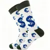 Calcetines de Jacquard de Media Pantorrilla con Tema de Bandera Americana Transfronterizos, Calcetines Personalizados de Moda para el Día de la Independencia, Calcetines de Algodón Jacquard Unisex de Alta Venta