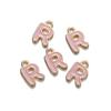 Colgante de letra de aleación con gota de aceite de personalidad creativa, color, broche lindo, accesorios, pulsera, collar, material para colgante DIY