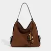Bolso de Mano de Moda Otoño 2025 Diseño de Nicho Retro Gran Capacidad Piel Suave Bolso de Hombro Cruzado Tote