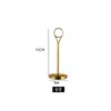 Base Redonda de Placa de Número de Mesa em Aço Inoxidável Suporte para Cartão de Lugar Hotel Restaurante Casamento Suporte para Cartão de Mesa Suporte para Inserção de Cartão de Visita