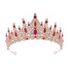 Acessórios para cabelo de liga transfronteiriça europeia e americana, vestido de noiva, faixa de cabelo com strass, galvanizada, coroa de aniversário de prata dourada, acessórios para cabeça de casamento