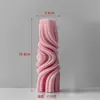 Lihome Xiangliya Cuerda Nudo Forma de Pilar Rayado Tridimensional Forma de Pilar Velas Artesanales Velas Largas al por Mayor del Fabricante