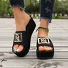 Comercio electrónico transfronterizo, talla grande, colección de verano 2026, sandalias de cuña para mujer, sandalias de plataforma, sandalias de playa de suela gruesa