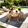 Venta Directa de Fábrica, Popular Alfombra Clásica con Patrón de Diamantes de Doble Cara, Adecuada para Uso en Exteriores, Patio, RV, Camping y Esterilla de Picnic