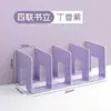 Soporte para libros, escritorio, almacenamiento de libros, artefacto, tablero divisor, estante de escritorio, carpeta de archivos de libros de acrílico transparente