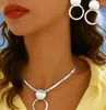 Conjunto de Joyería de Collar con Colgante y Pendientes Geométricos en Forma de Corazón Elegantes Transfronterizos Europeos y Americanos, Conjunto Vintage Francés para Mujer