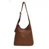 Bolso Bandolera Simple Retro Europeo y Americano para Mujer, Bolso de Hombro Casual de Gran Capacidad, Bolso Tote de Mano de Cuero Suave con Textura PU, Color Sólido