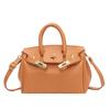 Bolsa de Ombro Simples Platina para Deslocamento Transfronteiriço, Moda, Couro Macio, Grande Capacidade, Bolsa Transversal Elegante que Combina com Tudo, Bolsa de Mão para Mulheres