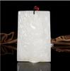Colgante Pixiu de Imitación de Alta Calidad con Colgante de Jade Blanco de Mongolia Exterior, Joyería de Jade, Suministro de Regalos en Vivo