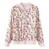 Exportación Primavera Nuevo Delgado Estampado Ropa Exterior Femenina Madre Primavera y Otoño Talla Grande Uniforme de Béisbol Chaqueta Cremallera Top