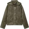 Nueva Chaqueta con Capucha de Efecto Gamuza con Cuello Alto para Mujer Transfronteriza Europea y Americana Otoño e Invierno 2025 W06 61320