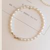 Pulsera de Perlas Naturales de Agua Dulce Estilo Nuevo, Perlas Pequeñas con Forma de Grano de Arroz, para Mujer, Cuentas Pequeñas, Diseño Nicho Ins, Pulsera de Lujo Ligero, Lote de Fábrica