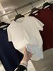Algodón Suave de Seda de Hielo Verano Color Sólido Combinable Suave Transpirable Casual Cuello Redondo Camiseta de Manga Corta para Hombre