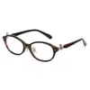 9938 Gafas de Lectura Ovaladas Retro Estilo Cat-Eye para Mujer, Bloqueo de Luz Azul, Graduación Disponible, Gafas para Cara Desnuda, Adelgazantes, Gafas de Moda