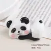 Acessórios de Resina Desenho Animado DIY Enfeites Panda Feliz 3D Decoração de Presilha de Cabelo de Creme Ímã de Geladeira Pingente de Chaveiro