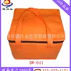 Bolsa Tote Portátil Aislada con Bloques de Color Rojo y Blanco, Bolsa de Almuerzo para Oficinistas, Bolsa Refrigeradora para Comida Fresca y Postres, Bolsa de Almuerzo