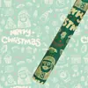 Papel de regalo de cuero de ganado, papel de regalo de Navidad, papel decorativo de árbol de Navidad a rayas con copos de nieve de anciano