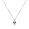 Nuevo Collar con Colgante de Gota de Agua y Diamante de Plata S925 para Mujer, Diseño de Nicho Moderno y Sencillo, Cadena para Clavícula Popular con un Toque de Alta Gama