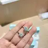 Anillo de Cubo de Azúcar Estilo Pang Donglai para Mujer, Sensación de Lujo Ligero de Alta Gama, Popular en Transmisiones en Vivo, Regalo para el Cumpleaños de la Novia, Anillo Cuadrado