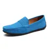 Zapatos de Conducir de Gamuza para Hombre de Primavera y Otoño Zapatos Casuales de Hombre Perezoso Suela Suave Antideslizantes Transpirables Mocasines Zapatos de Hombre Talla Grande