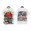 Moda Americana Transfronteriza Hellstar Serie Hellstar Camisetas Casuales de Algodón Impresas para Hombres y Mujeres Verano Sueltas de Manga Corta