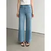 Pantalones Rectos de Verano Geming de Estiramiento en Cuatro Direcciones con Pequeño Bolsillo Decorativo, Jeans de Mujer Estilo Nuevo, Venta al por Mayor de una Pieza, Sn254