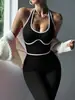 Mono de yoga halter de estilo europeo y americano transfronterizo para mujer, nuevo traje de fitness de una pieza sin costuras, ropa deportiva para fitness al aire libre