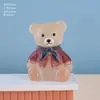 Urso de pelúcia 3D luminoso de desenho animado transfronteiriço para TikTok, ornamentos fofos de resina, decorações artesanais, acessórios para pendurar, acessórios de resina DIY e joias