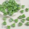 Cuentas de cerámica verde fresco flor linda encantadoras cuentas sueltas accesorios para pulsera de cuentas hechas a mano diy bolsa