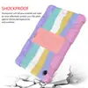 Para Samsung Tab A8 2021 X200 suporte de PC de duas cores capa traseira plana de silicone X205 capa protetora anti-queda