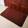 Alfombra de baño, felpudo de forro polar coral, antideslizante, con relieve de guijarros