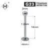 Meishier F136 Liga de Titânio Piercing de Osso da Orelha Liga de Titânio Gr23 Piercing Labial com Rosca Interna Piercing Corporal com Rosca Interna Fábrica de Joias