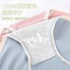 Novas cuecas japonesas de cor creme, algodão puro, cintura média, algodão puro, respirável, cor sólida, alta elasticidade, cuecas femininas