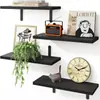 Estante flotante de hierro para montaje en pared transfronterizo, estante de almacenamiento de pared de madera maciza, estante flotante para baño y cocina, personalizable