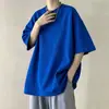 Patrón de escamas de dragón peso pesado manga corta para hombre verano estilo americano juvenil hombro caído top marca de moda 2026 nueva camiseta de media manga